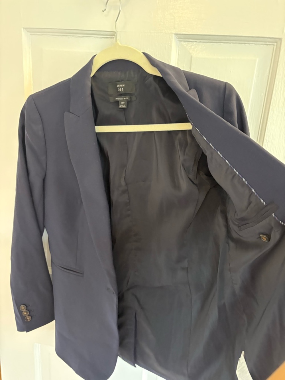 Jcrew Italian Wool Navy Blazer - Picture 4 of 5